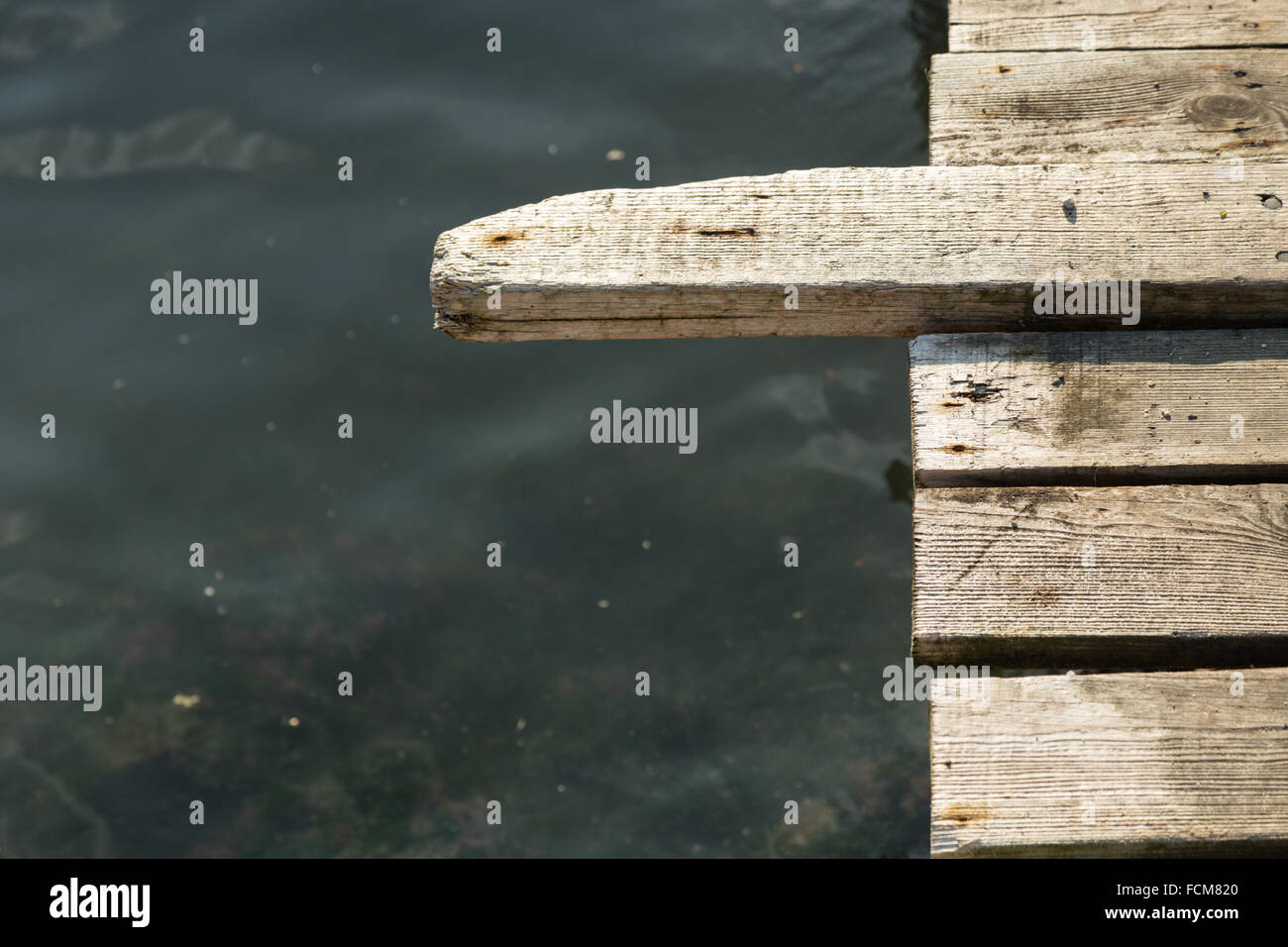 jagged pier Stock Photo