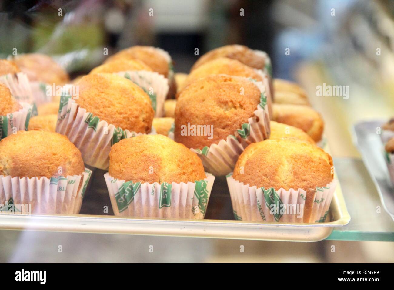 Pile of muffins or magdalenas in Spain Stock Photo Alamy