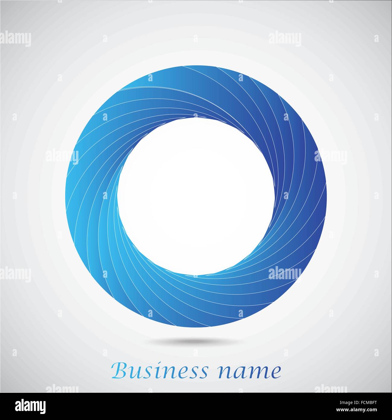 Abstract blue figure Stock Vector