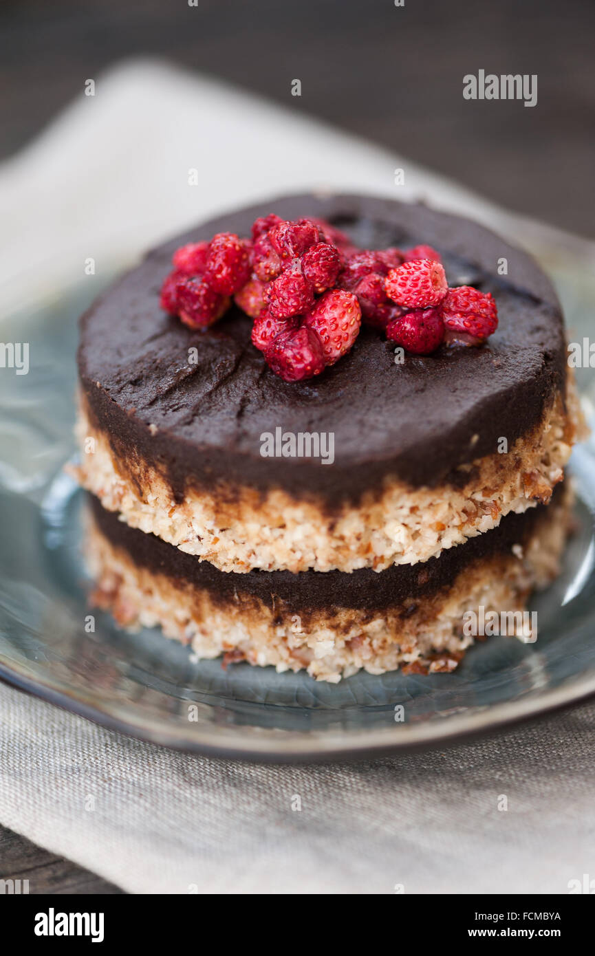Raw Vegan Chocolate Cake Stock Photo Alamy
