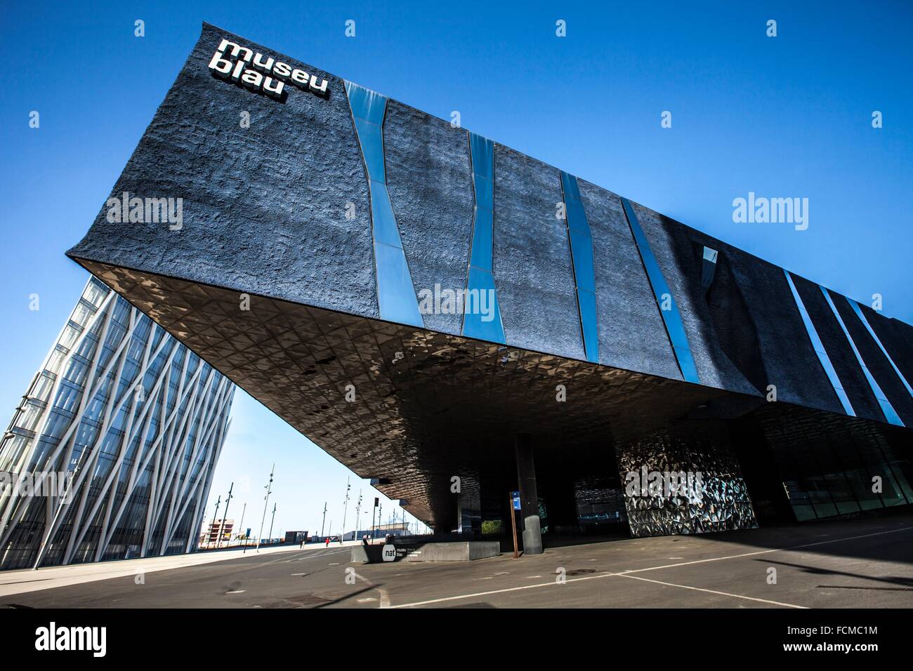 Museu Blau Forum Building By Herzog De Meuron Barcelona Spain Stock Photo Alamy