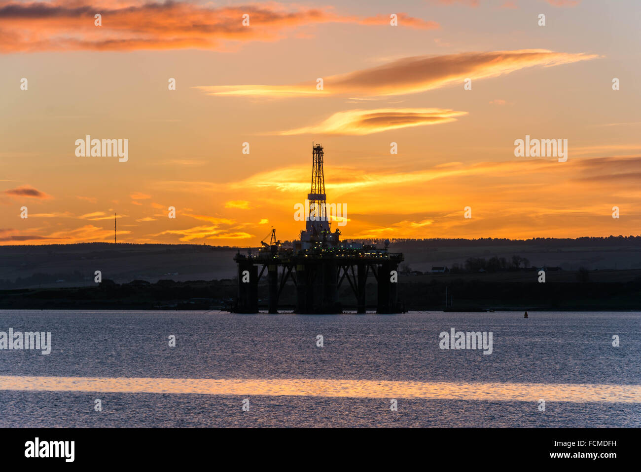 Sunrise on the Cromarty Firth Stock Photo