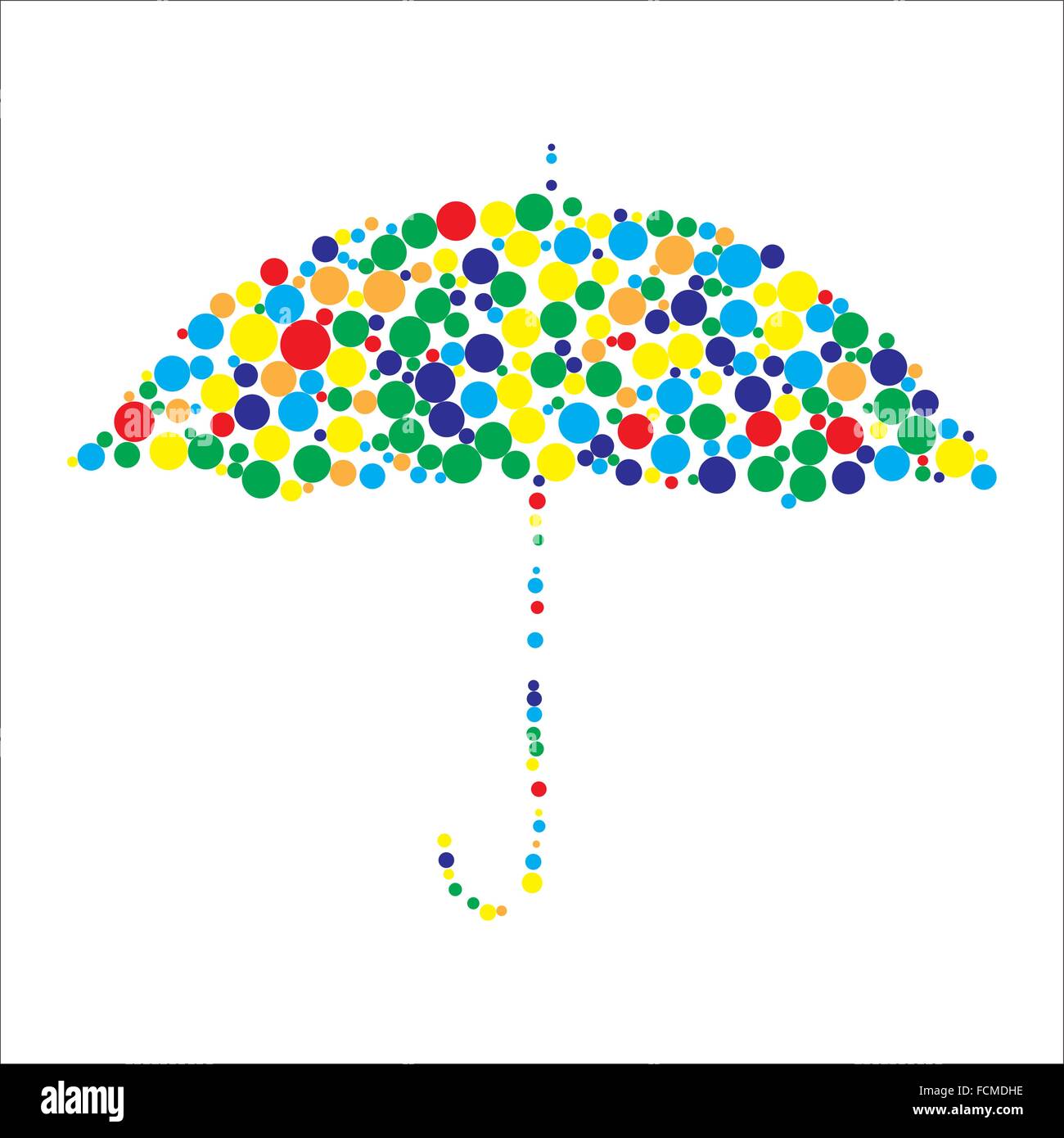 Big blue umbrella Stock Vector Images - Alamy