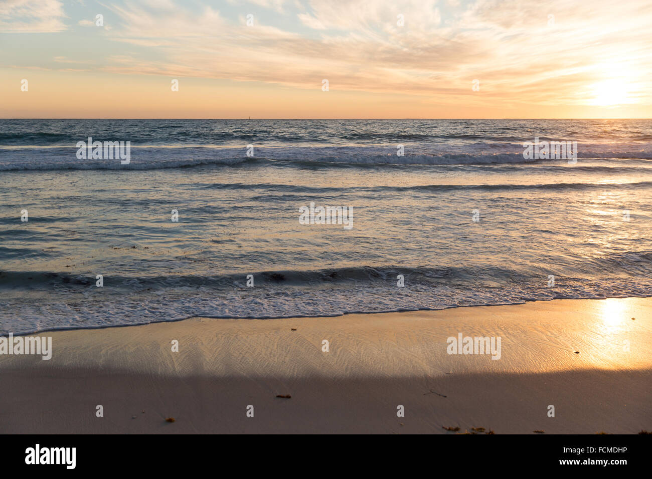 Beautiful landscaped image of sunset over sea Stock Photo - Alamy