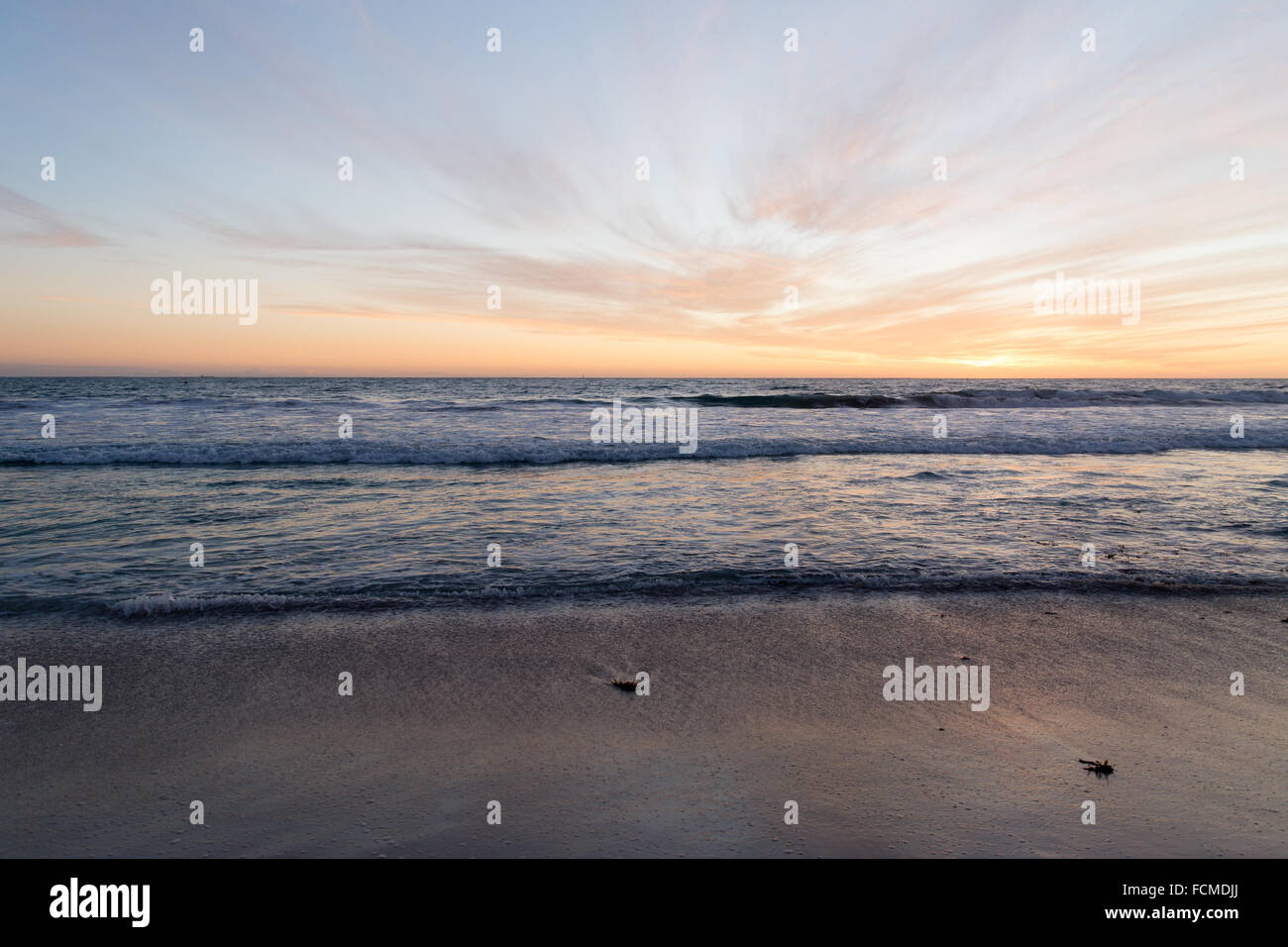Beautiful landscaped image of sunset over sea Stock Photo - Alamy