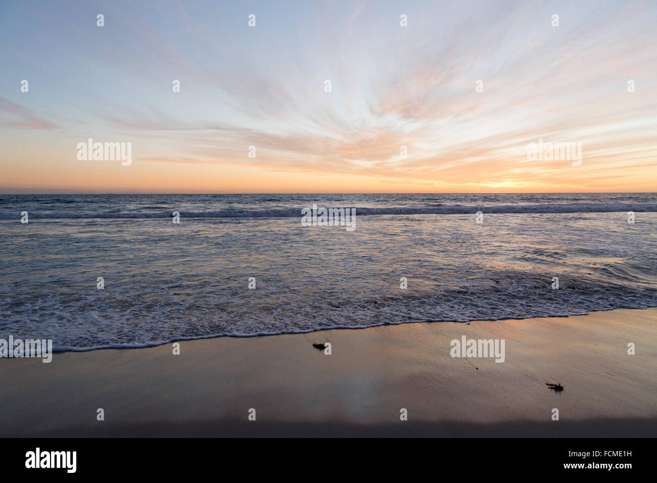 Beautiful landscaped image of sunset over sea Stock Photo - Alamy