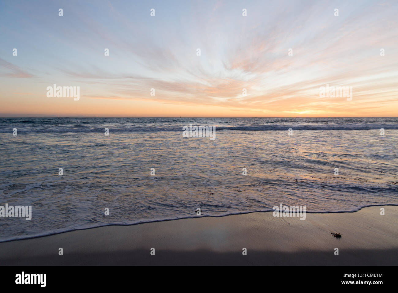 Beautiful landscaped image of sunset over sea Stock Photo - Alamy