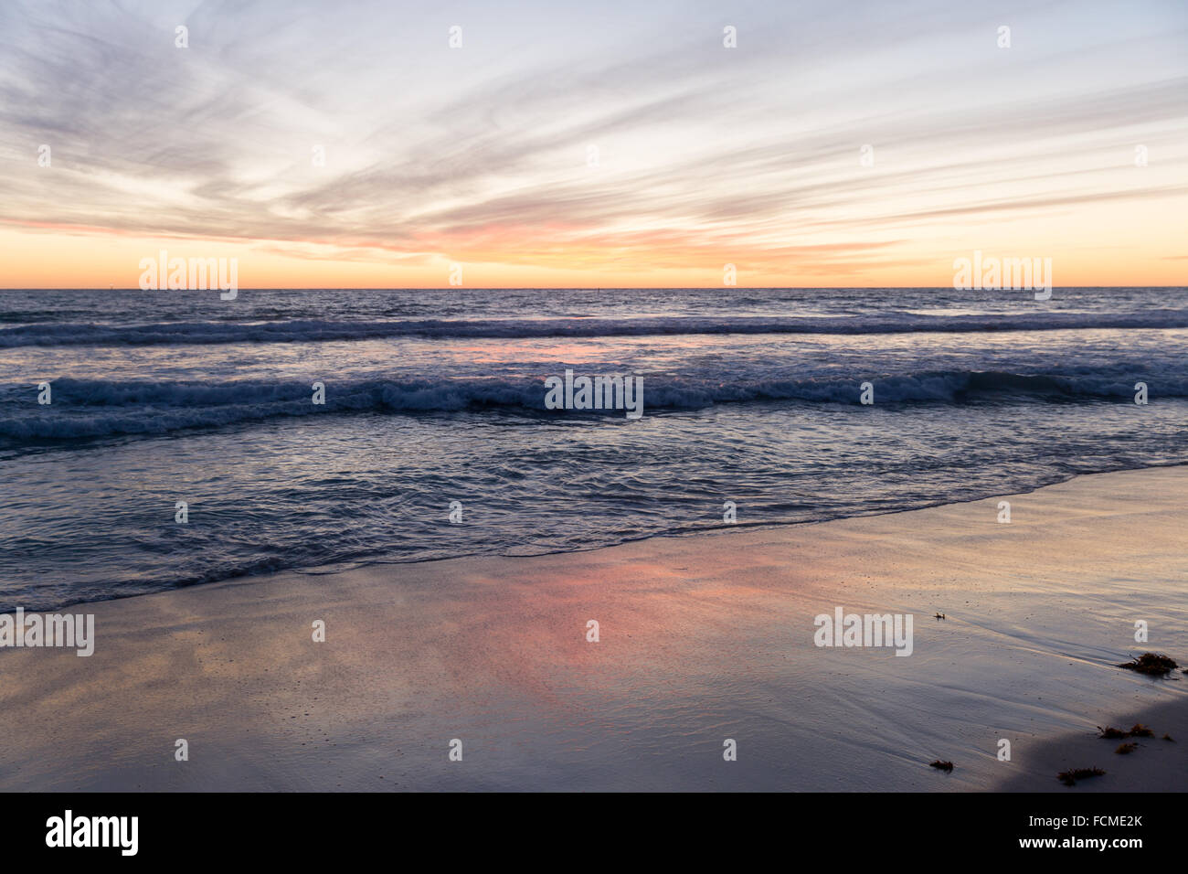 Beautiful landscaped image of sunset over sea Stock Photo - Alamy
