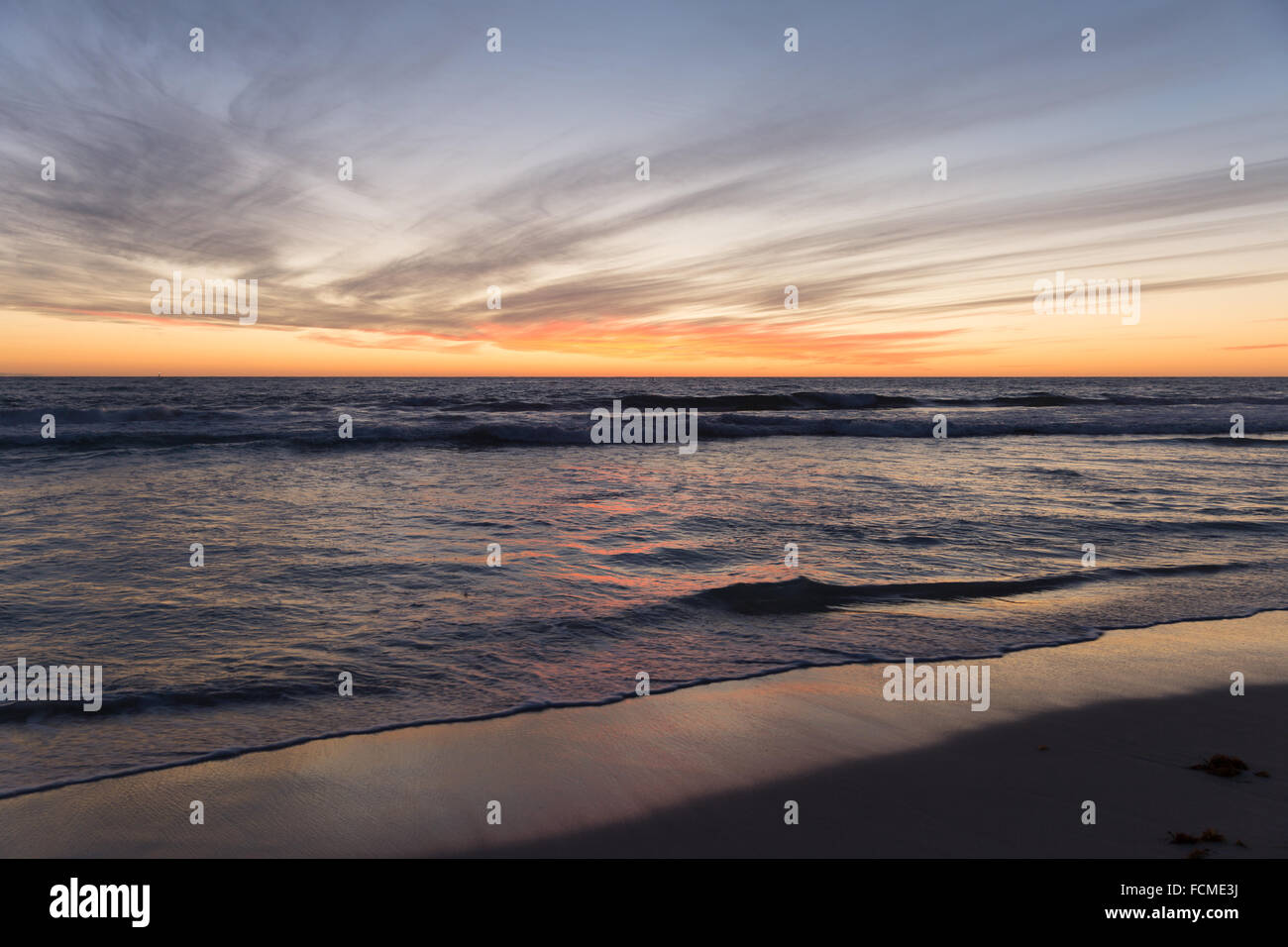 Beautiful landscaped image of sunset over sea Stock Photo - Alamy