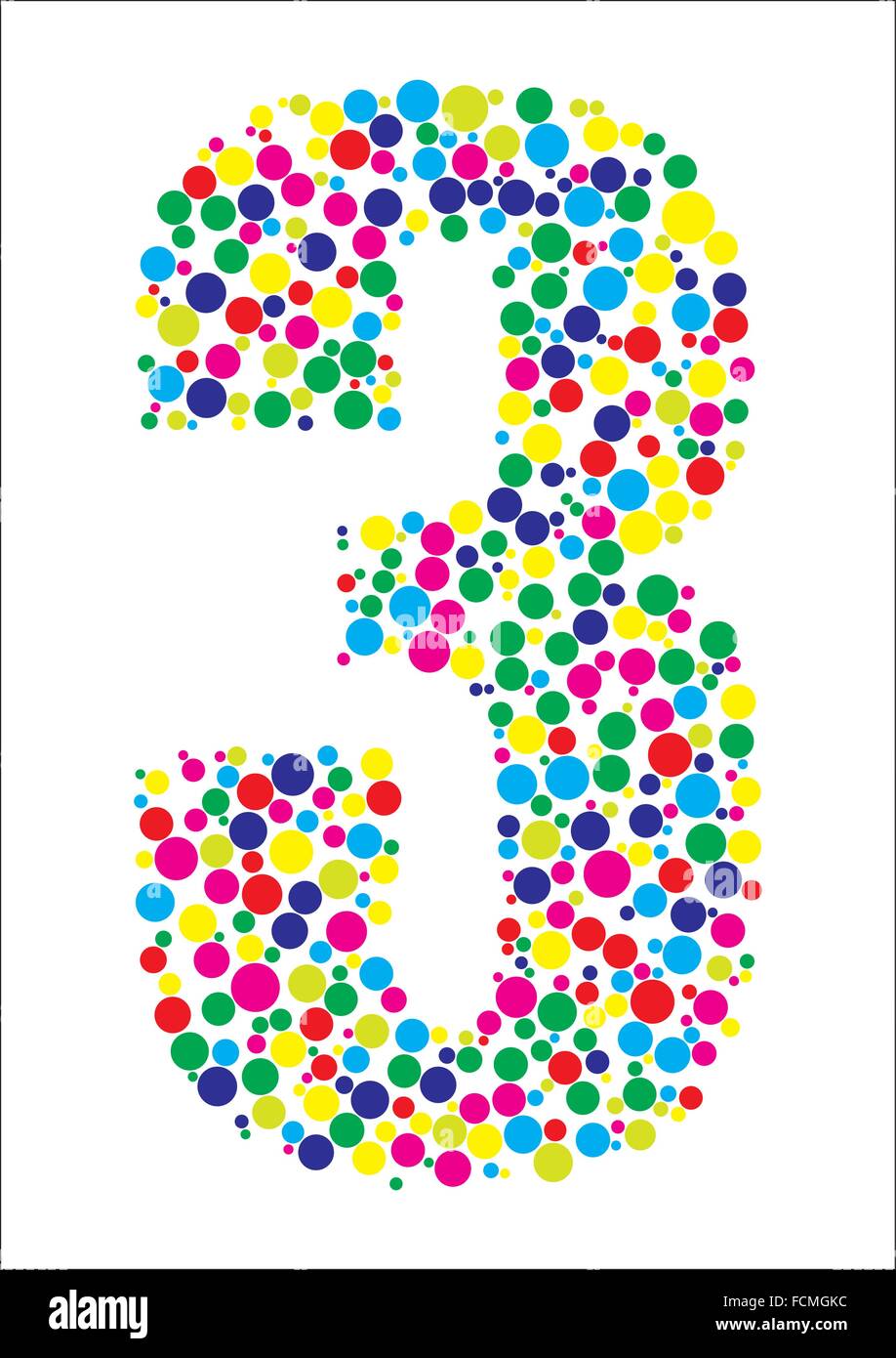 Colorful number three vector Stock Vector Images - Alamy
