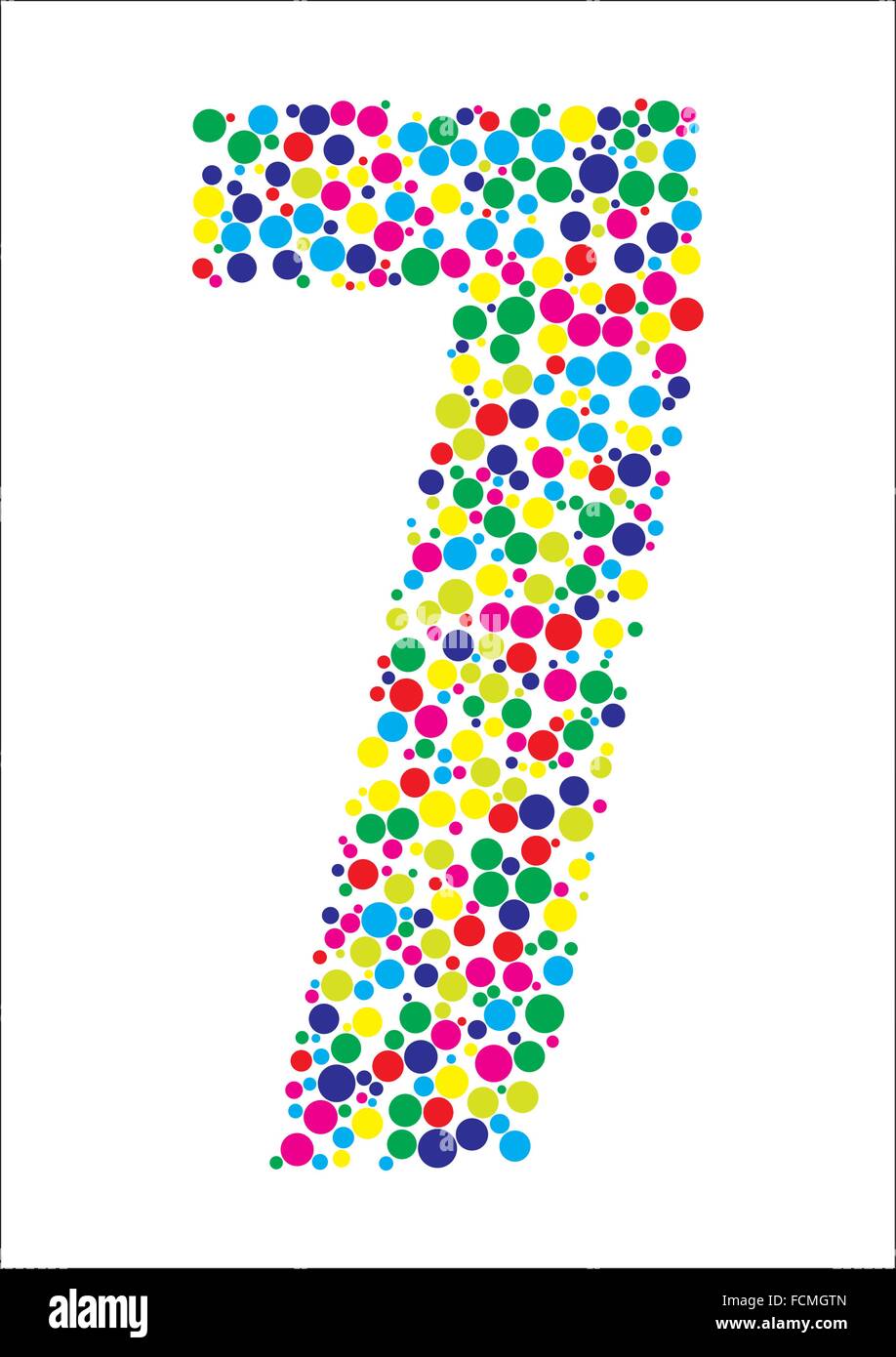 Vector illustration of number seven Stock Vector Image & Art - Alamy