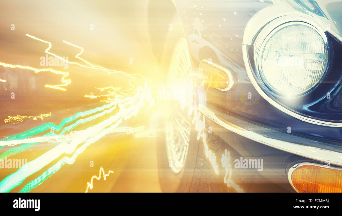 Night blurred city lights of streets and moving cars Stock Photo - Alamy