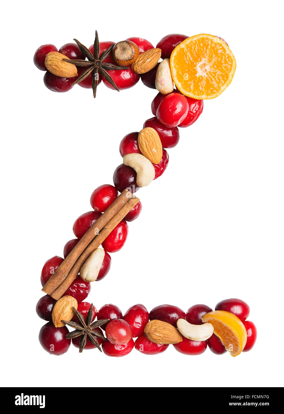 fruit letter Z Stock Photo - Alamy