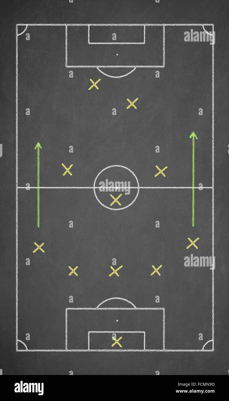 Soccer game strategy Stock Photo - Alamy