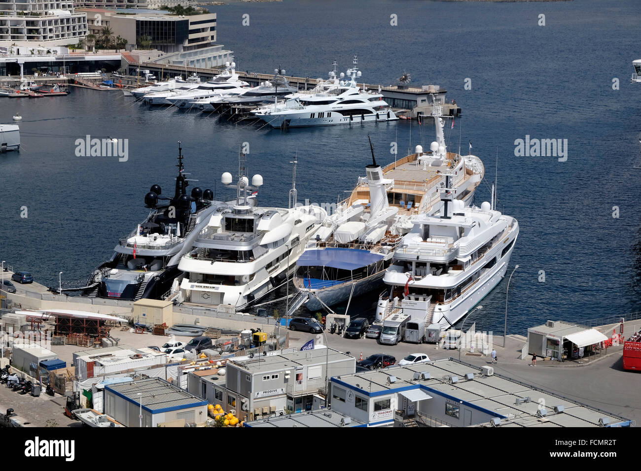 Luxury yachts in the harbour at Monaco. Stock Photo