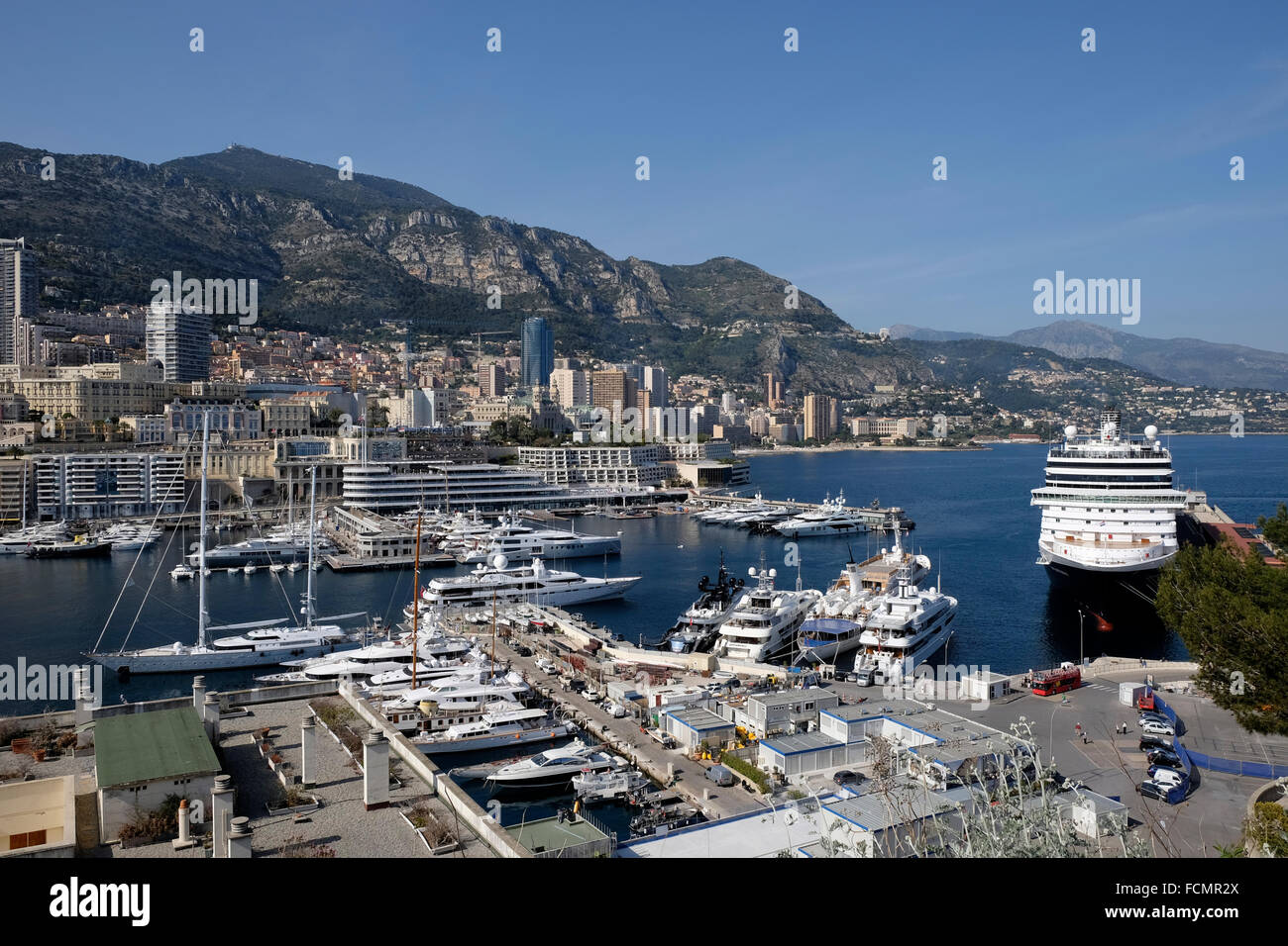 The harbour at Monte Carlo, Monaco, south of France. Stock Photo