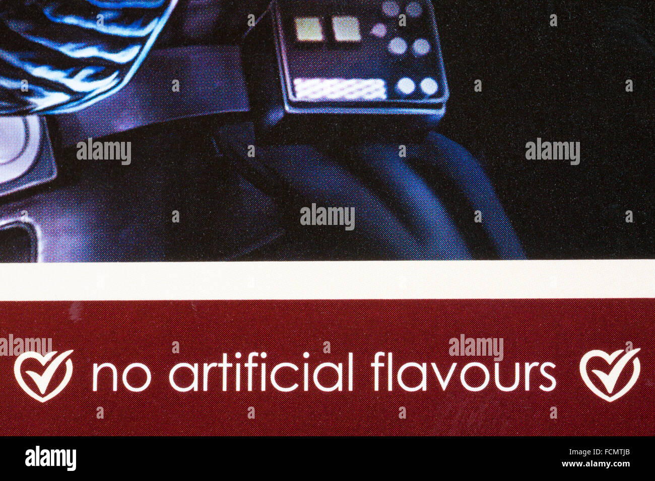 No artificial flavours information on Star Wars 9 piece selection box chocolates from Kinnerton Stock Photo