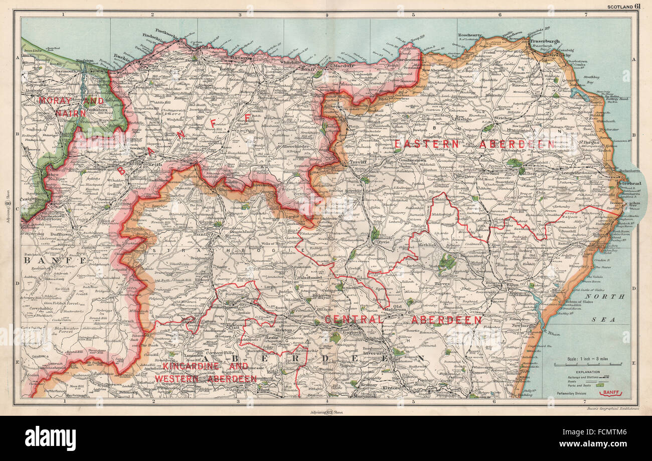 Map of aberdeenshire hires stock photography and images Alamy