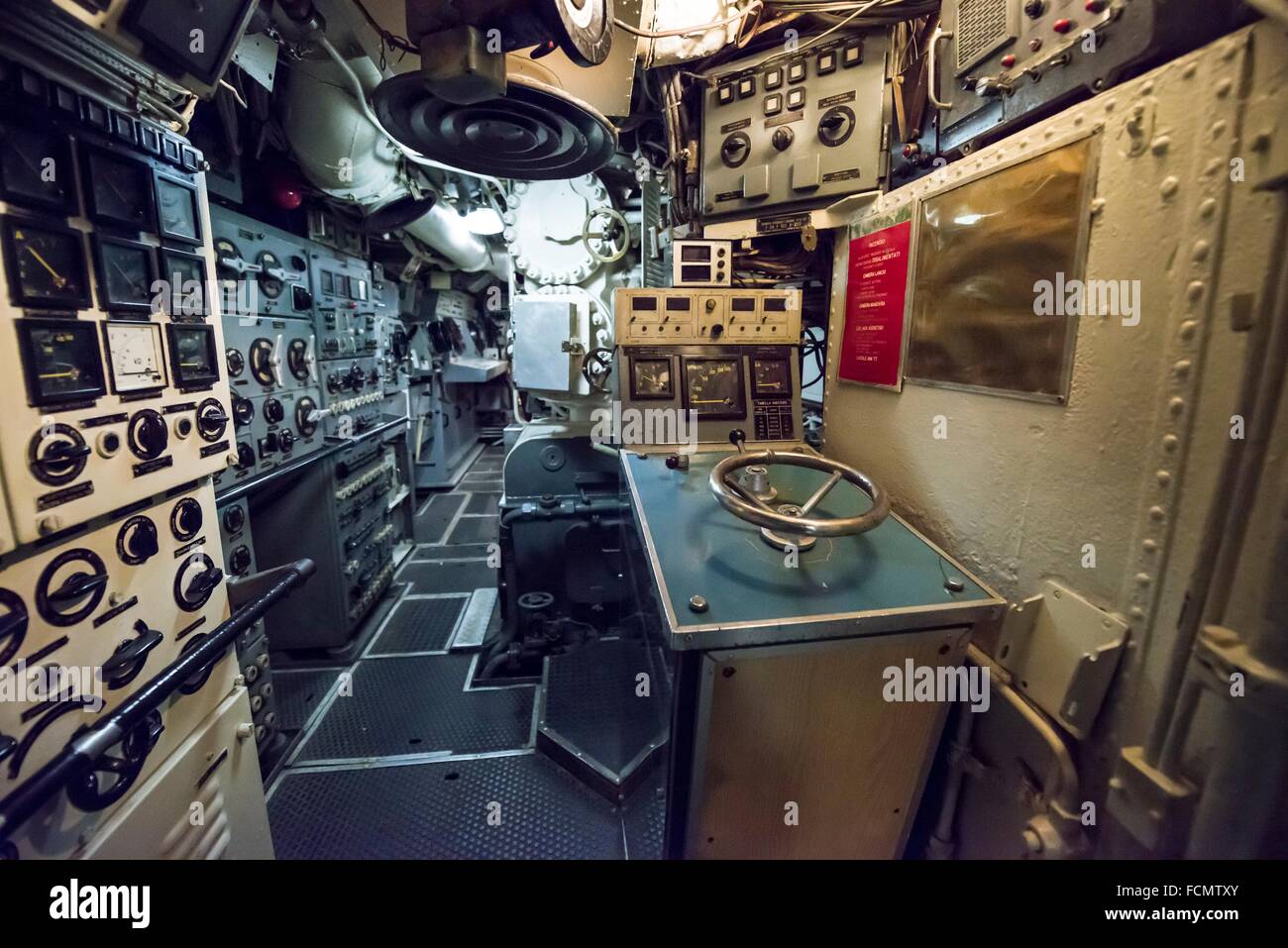 Inside A U Boat From The Cold War In Italy Stock Photo