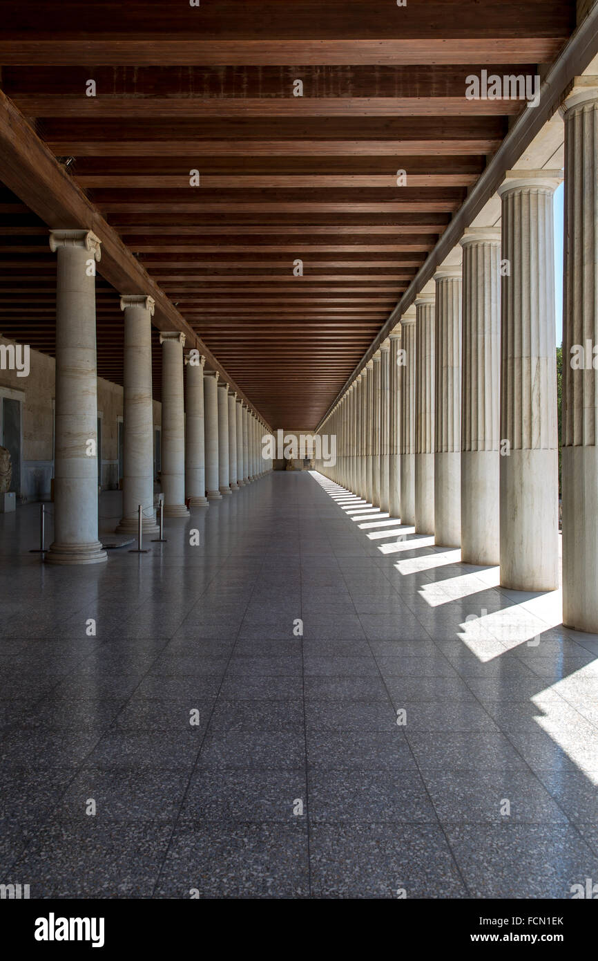 Pillars in Athens Stock Photo