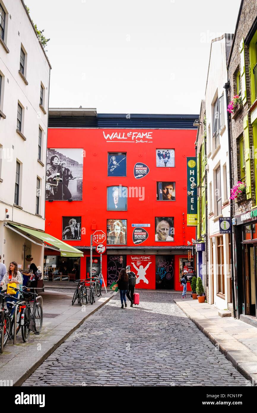 The Wall of Fame is a permanent outdoor exhibition, in Temple Bar