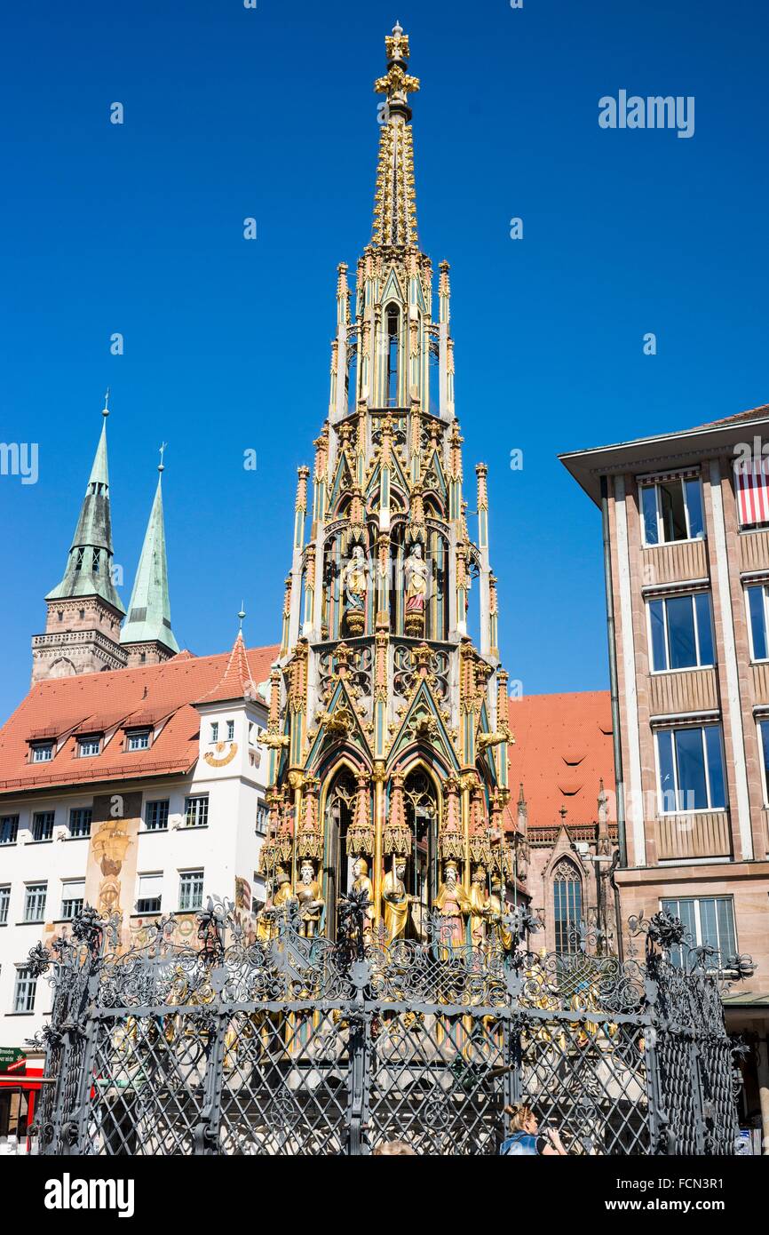 Schöner Brunnen,beautiful fountain,Nuremberg, Germany Stock Photo Alamy
