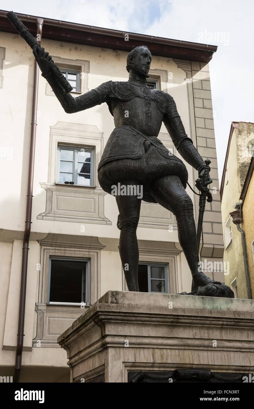 Don Juan D´Austria, statue, Regensburg, Germany Stock Photo - Alamy