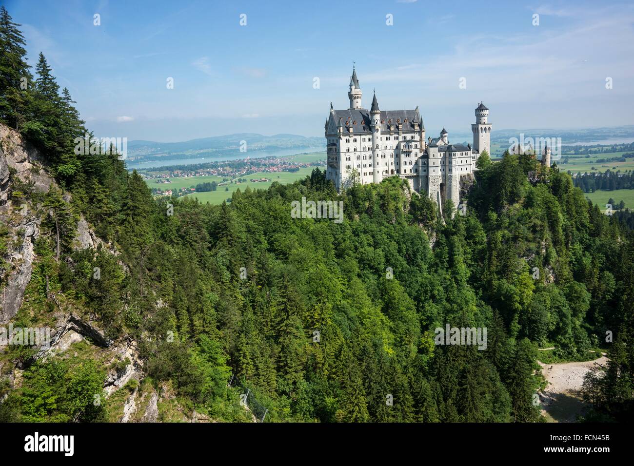 Neuschwanstein Castle as seen from Marienbrücke (Marie´s Bridge, or