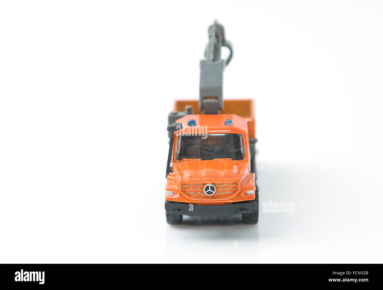 Colorful toy truck isolated on white background Stock Photo - Alamy