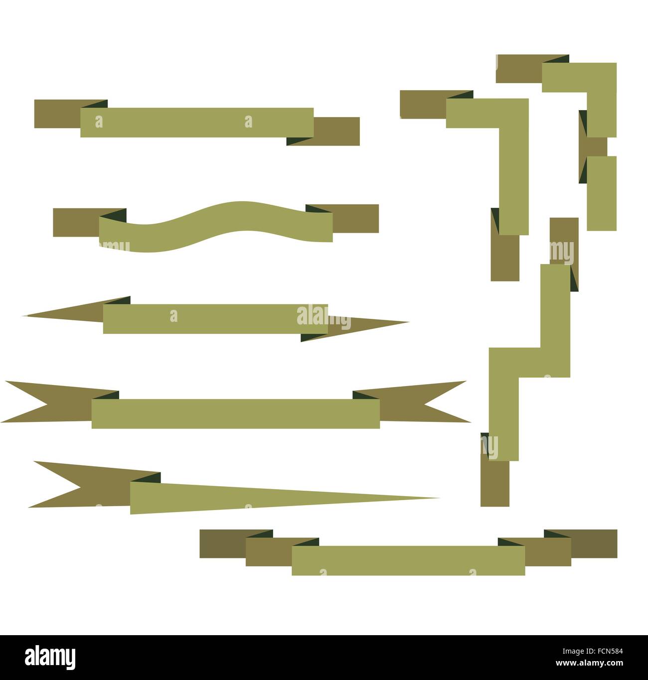vector set of ribbons Stock Vector Image & Art - Alamy