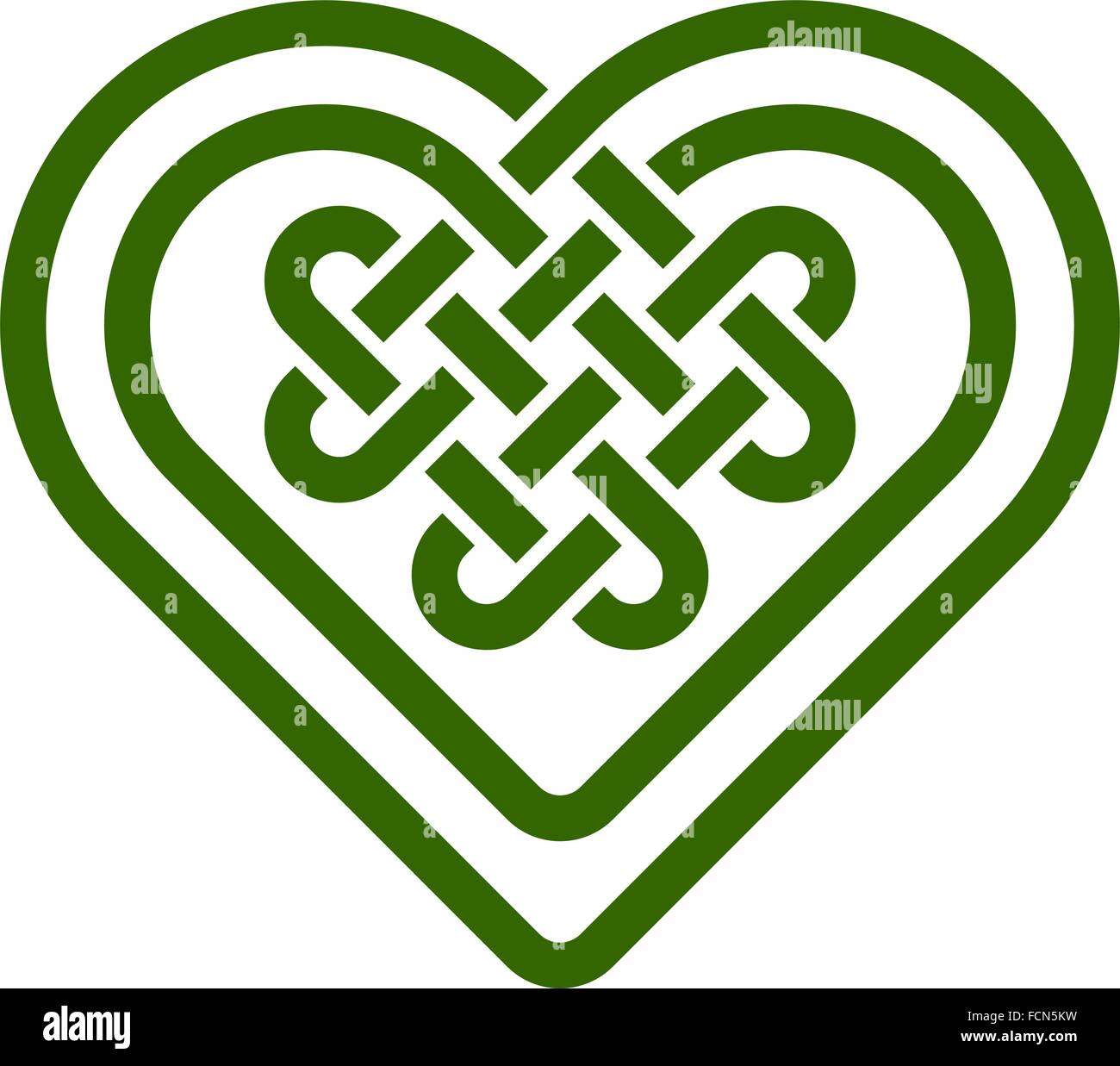 Celtic heart shape knot, vector illustration Stock Vector Image & Art