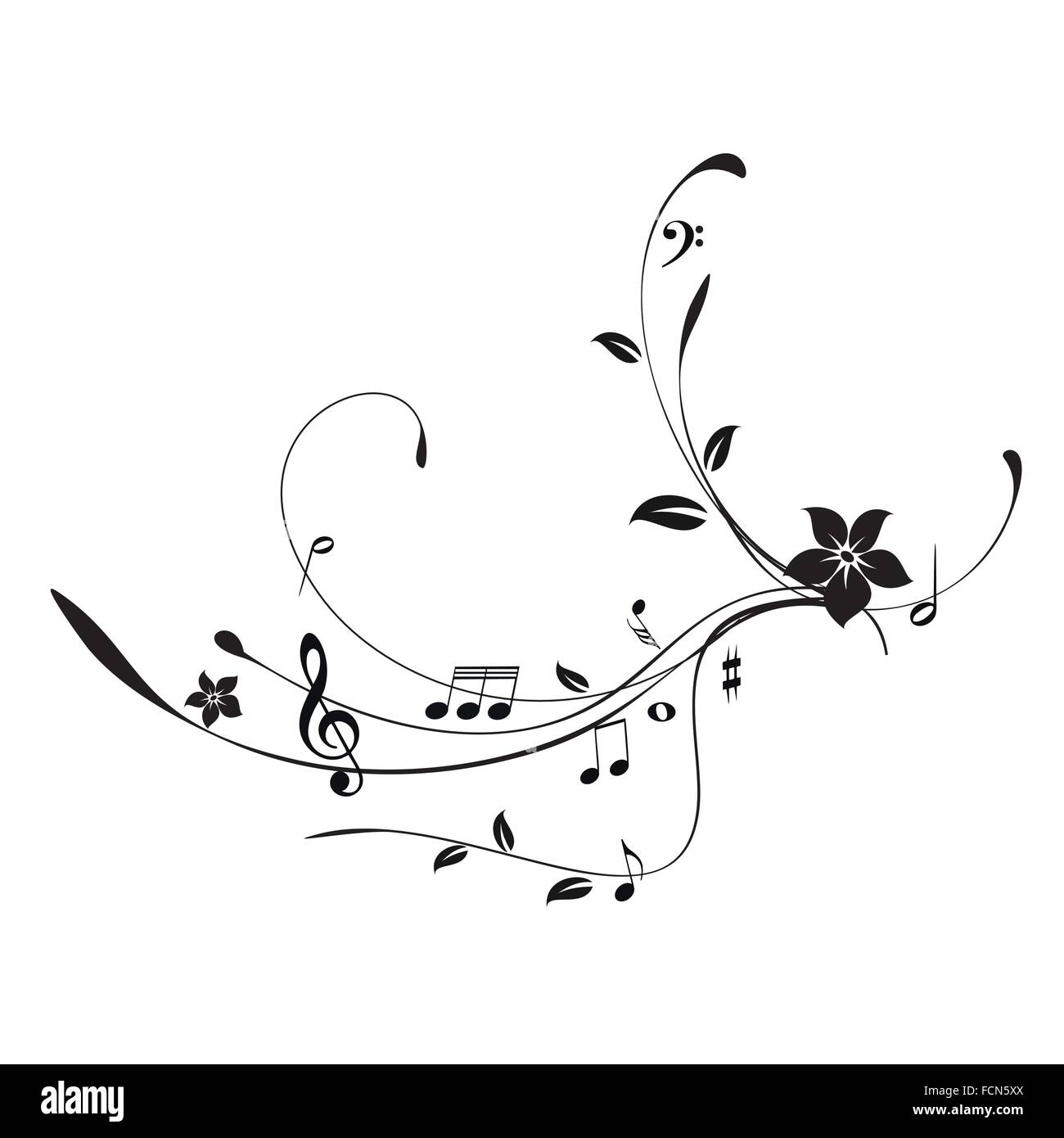 Scroll music Cut Out Stock Images & Pictures - Alamy