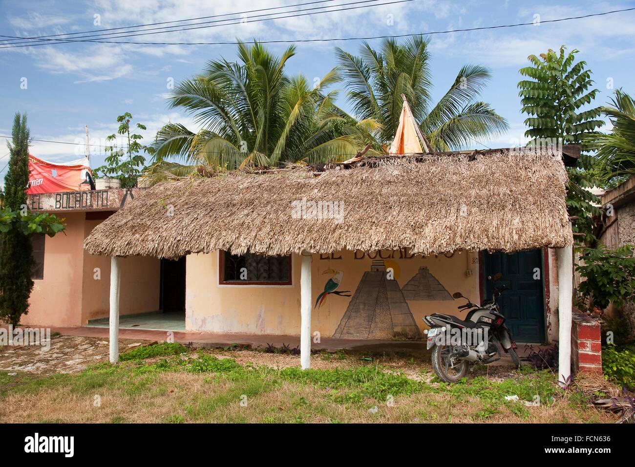 Modified Traditional Mayan House At The Village Of Coba - 