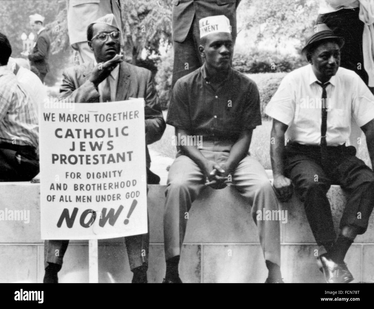 Selma march, 1965. Participants in the Selma to Mongomery marches in 1965, Selma, Alabama, USA Stock Photo