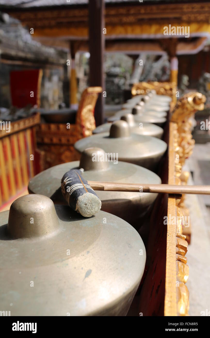 Normal Temple Instruments Musical instrument at a Hindu temple in Bali, Indonesia Stock Photo - Alamy