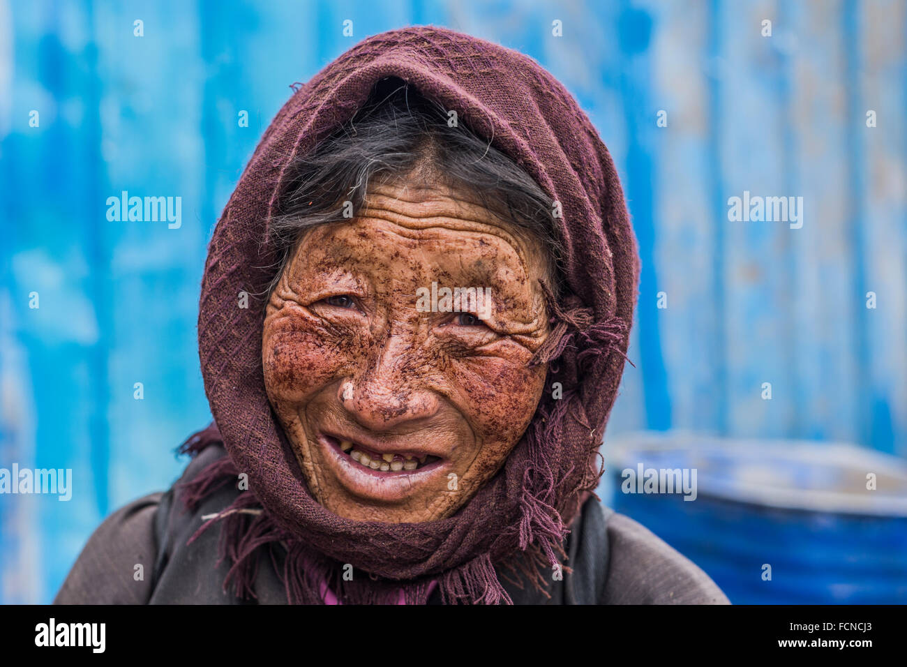 Tibetan woman Stock Photo
