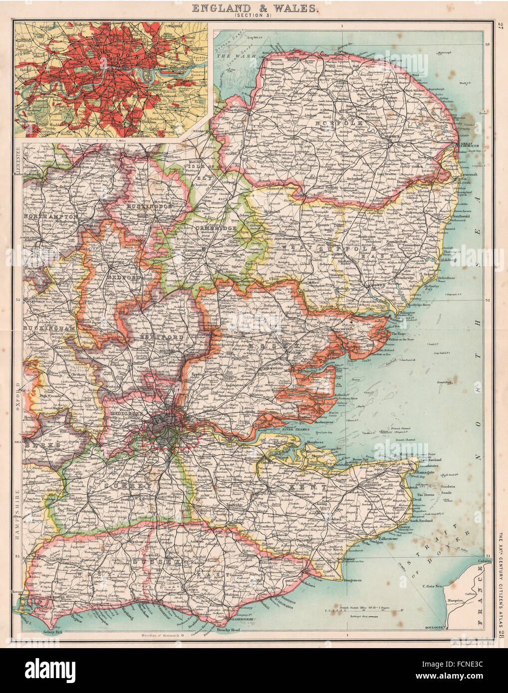 East anglia map hi-res stock photography and images - Alamy