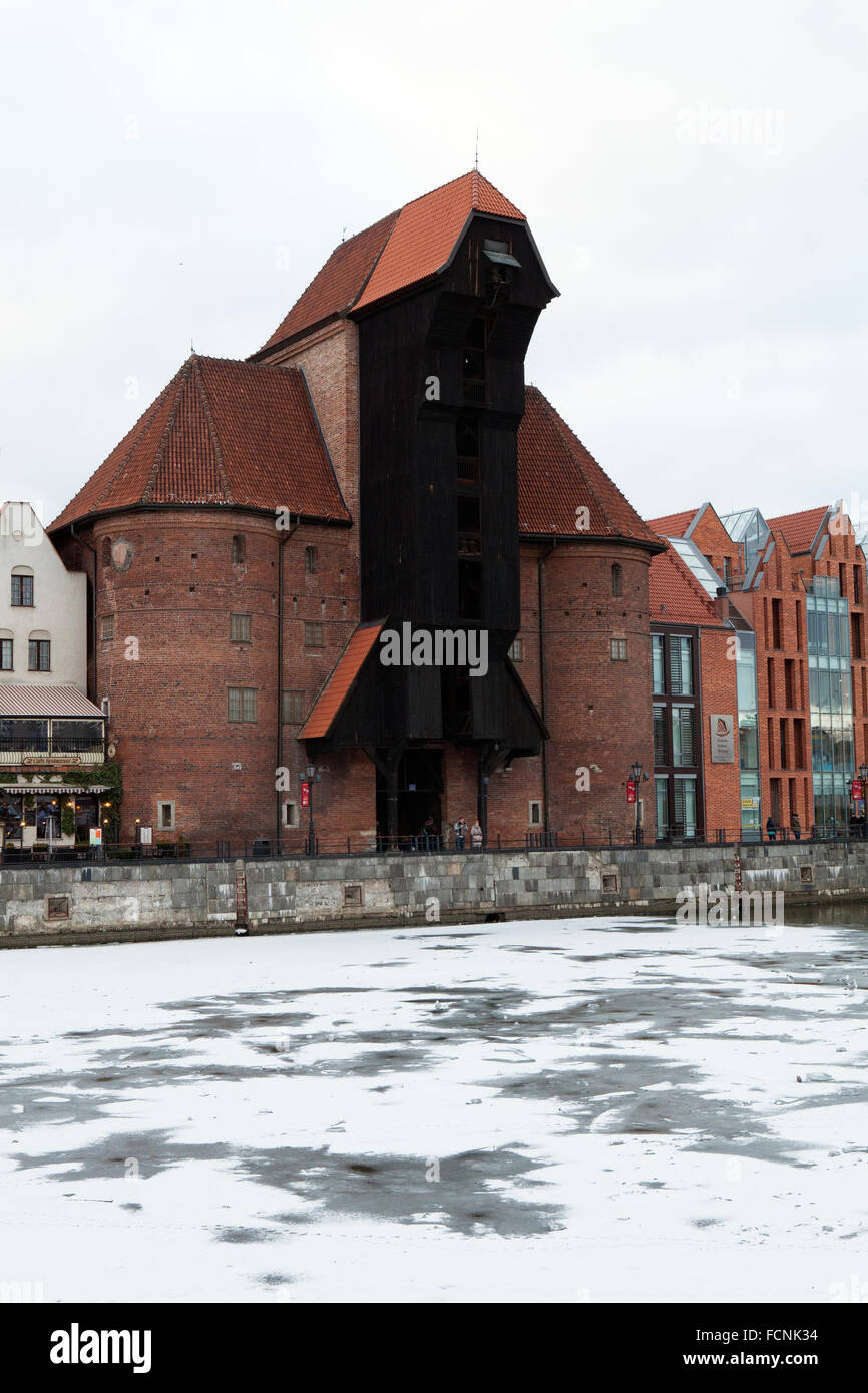 Gdansk, Old Town in Winter Stock Photo