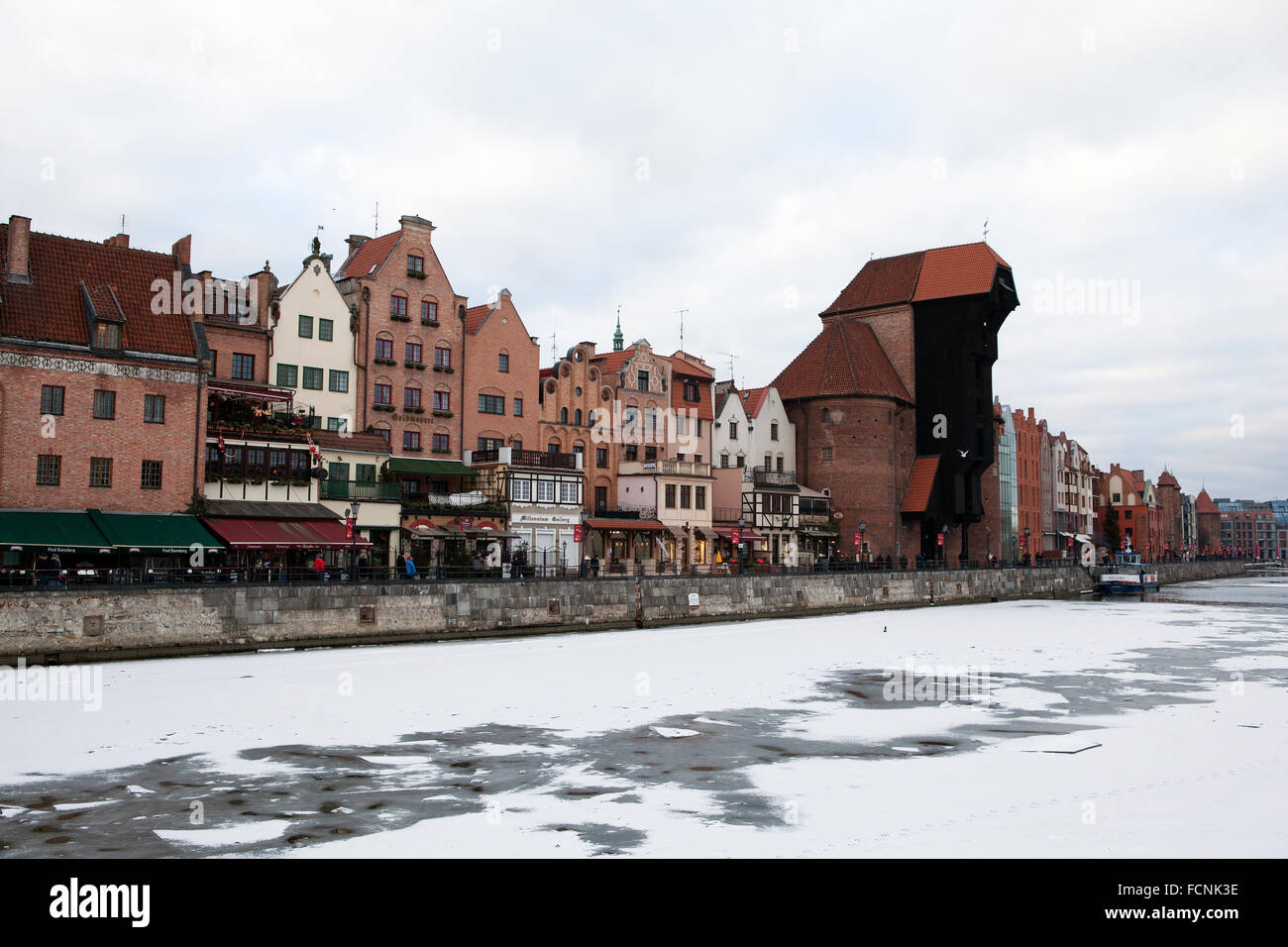 Gdansk, Old Town in Winter Stock Photo