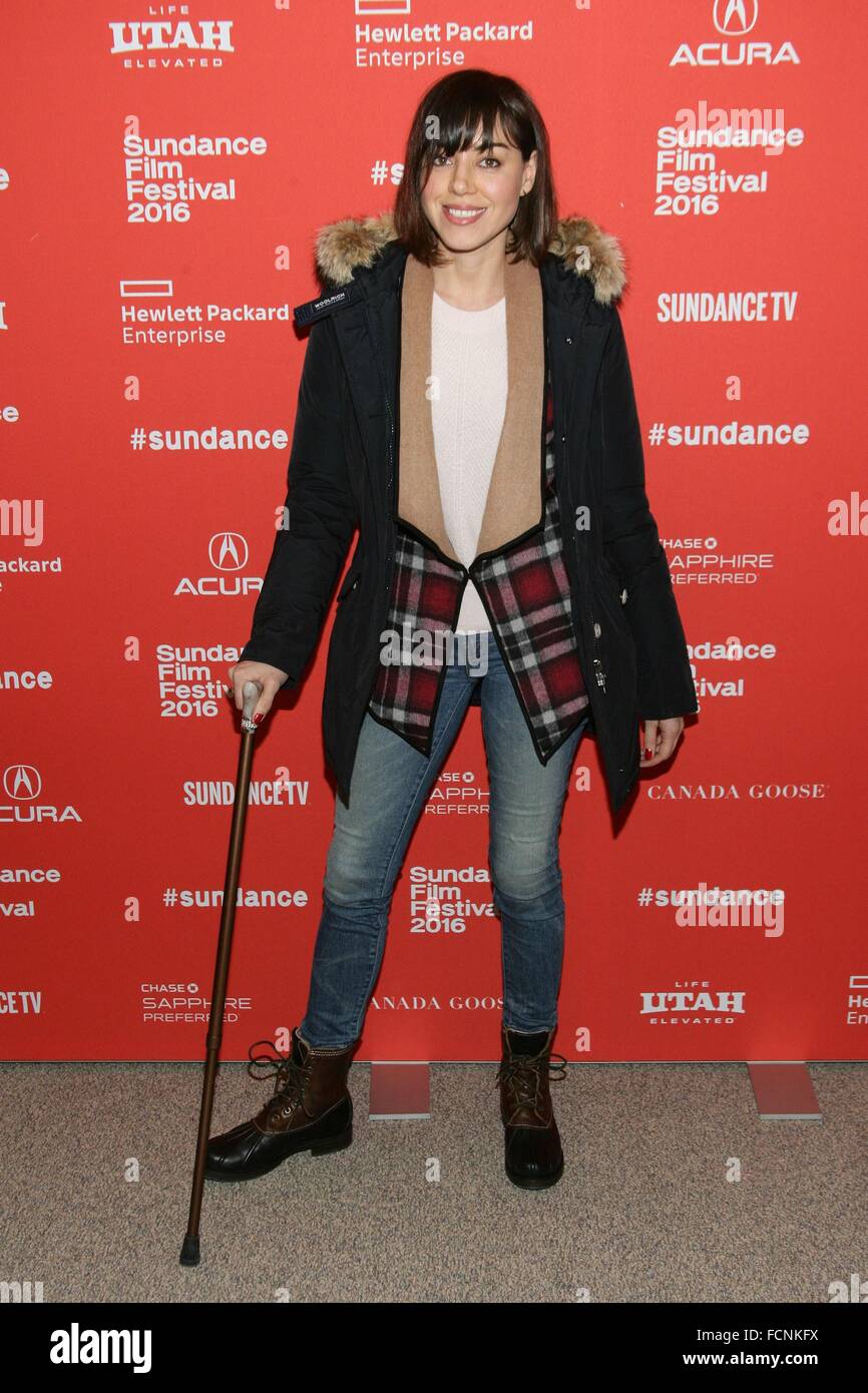 Park City, UT, USA. 23rd Jan, 2016. Aubrey Plaza at arrivals for MANCHESTER BY THE SEA Premiere at Sundance Film Festival 2016, The Eccles Center for the Performing Arts, Park City, UT January 23, 2016. © James Atoa/Everett Collection/Alamy Live News Stock Photo