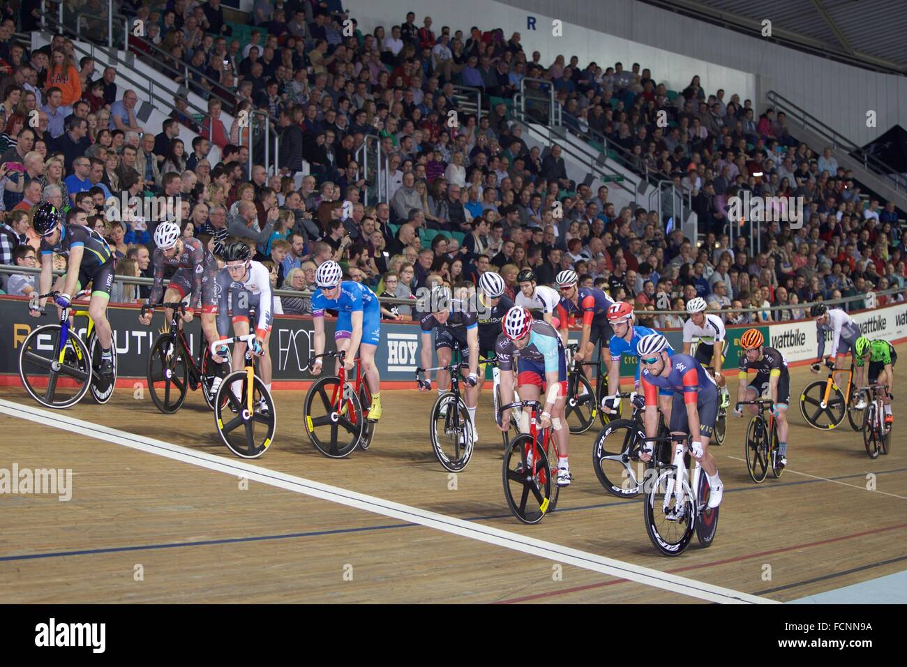 National Cycling Centre, Manchester, UK. 23rd Jan, 2016. Revolution
