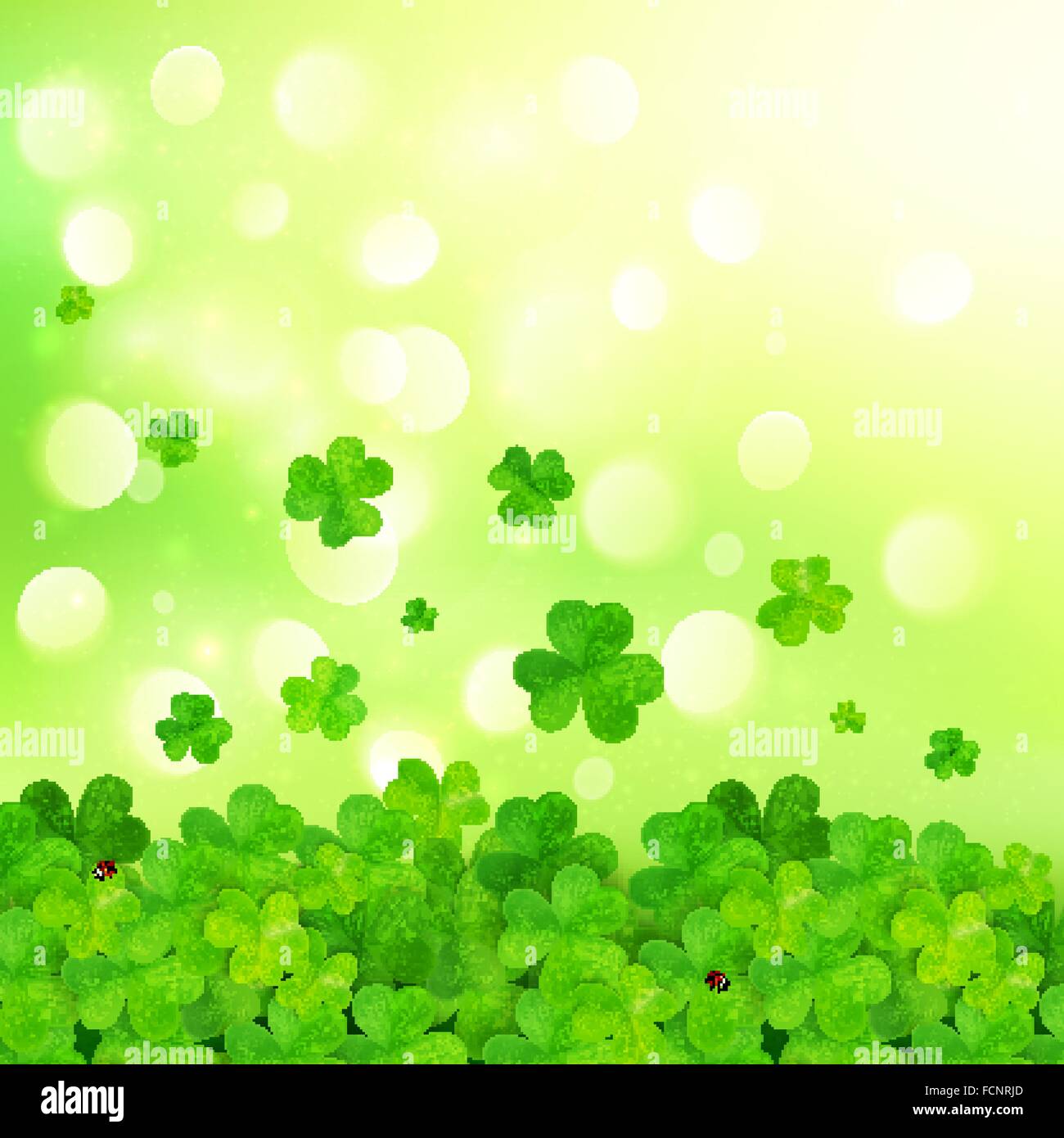 Light green vector background with clovers Stock Vector Image & Art - Alamy