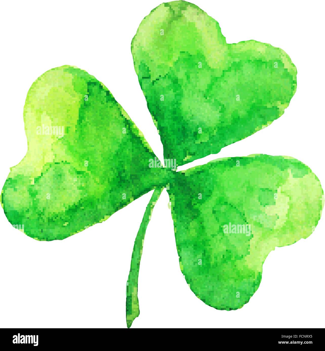 Green watercolor painted vector clover Stock Vector Image & Art - Alamy