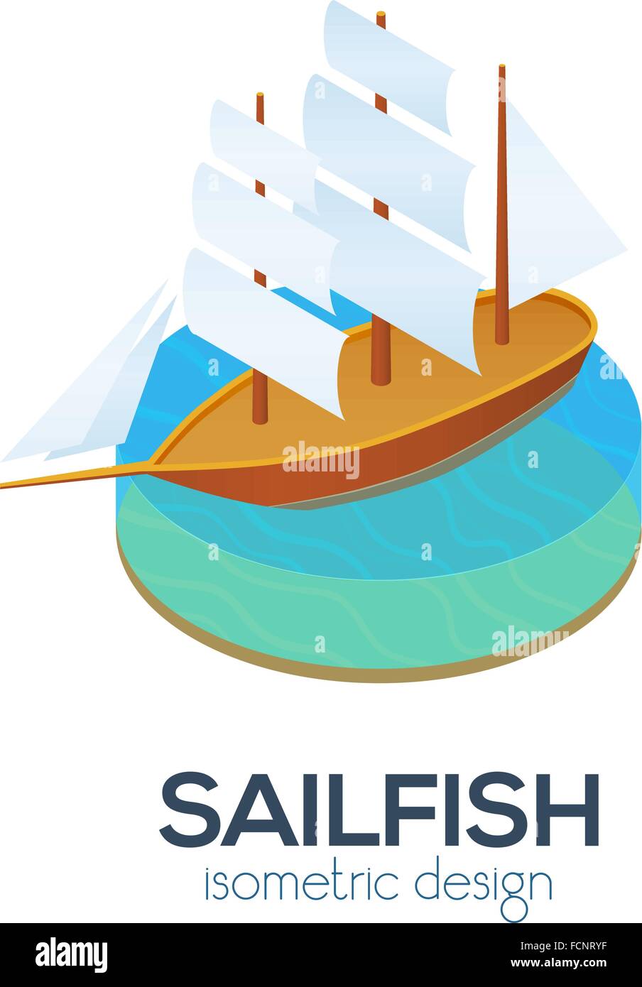 Vector isometric sailboat icon Stock Vector Image & Art - Alamy