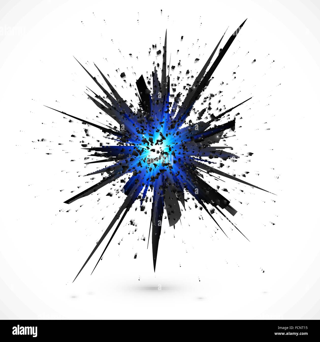 Black isolated vector explosion with particles Stock Vector Image & Art ...
