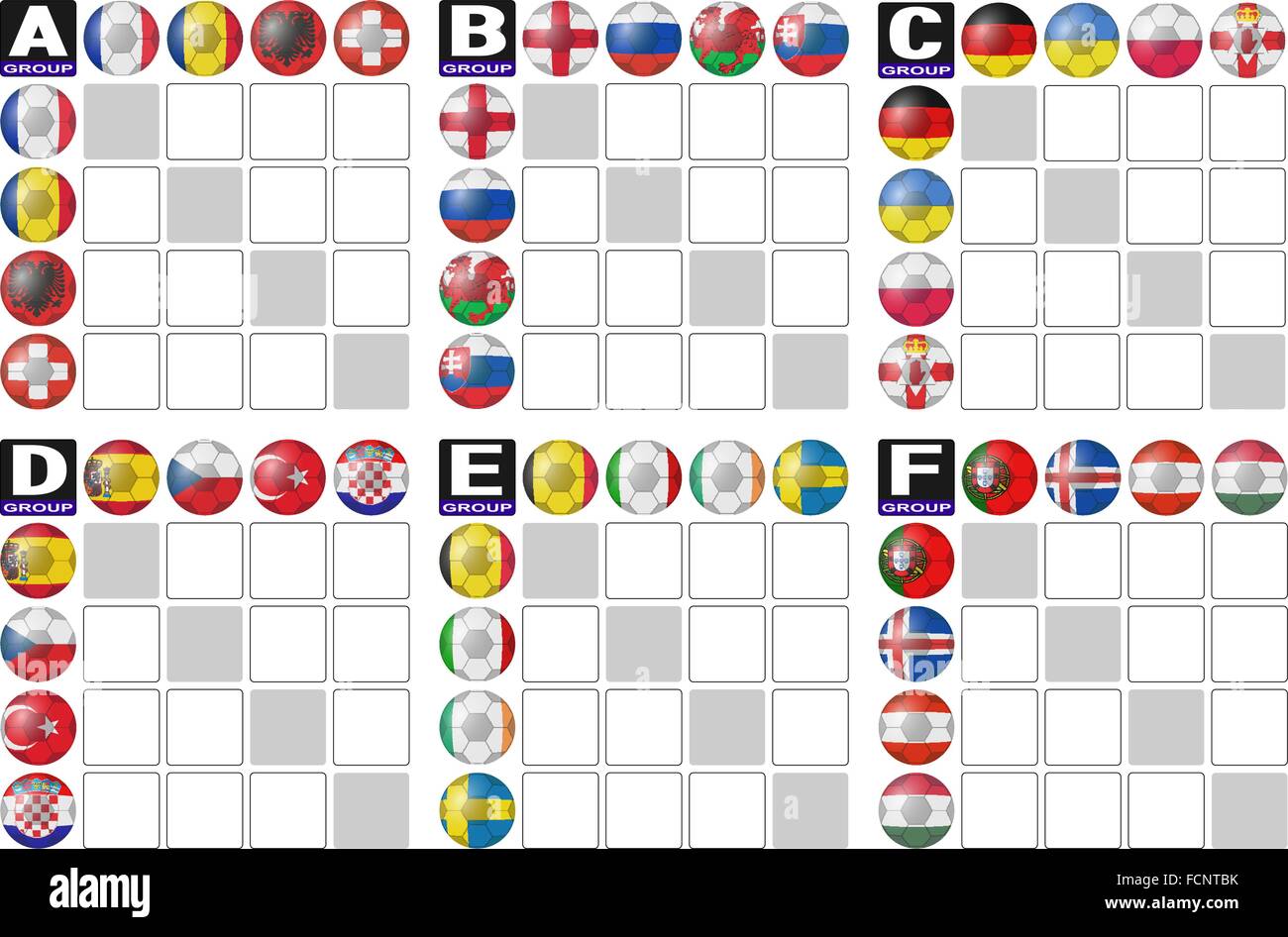 flags football championship are divided into groups Stock Vector Image & Art Alamy