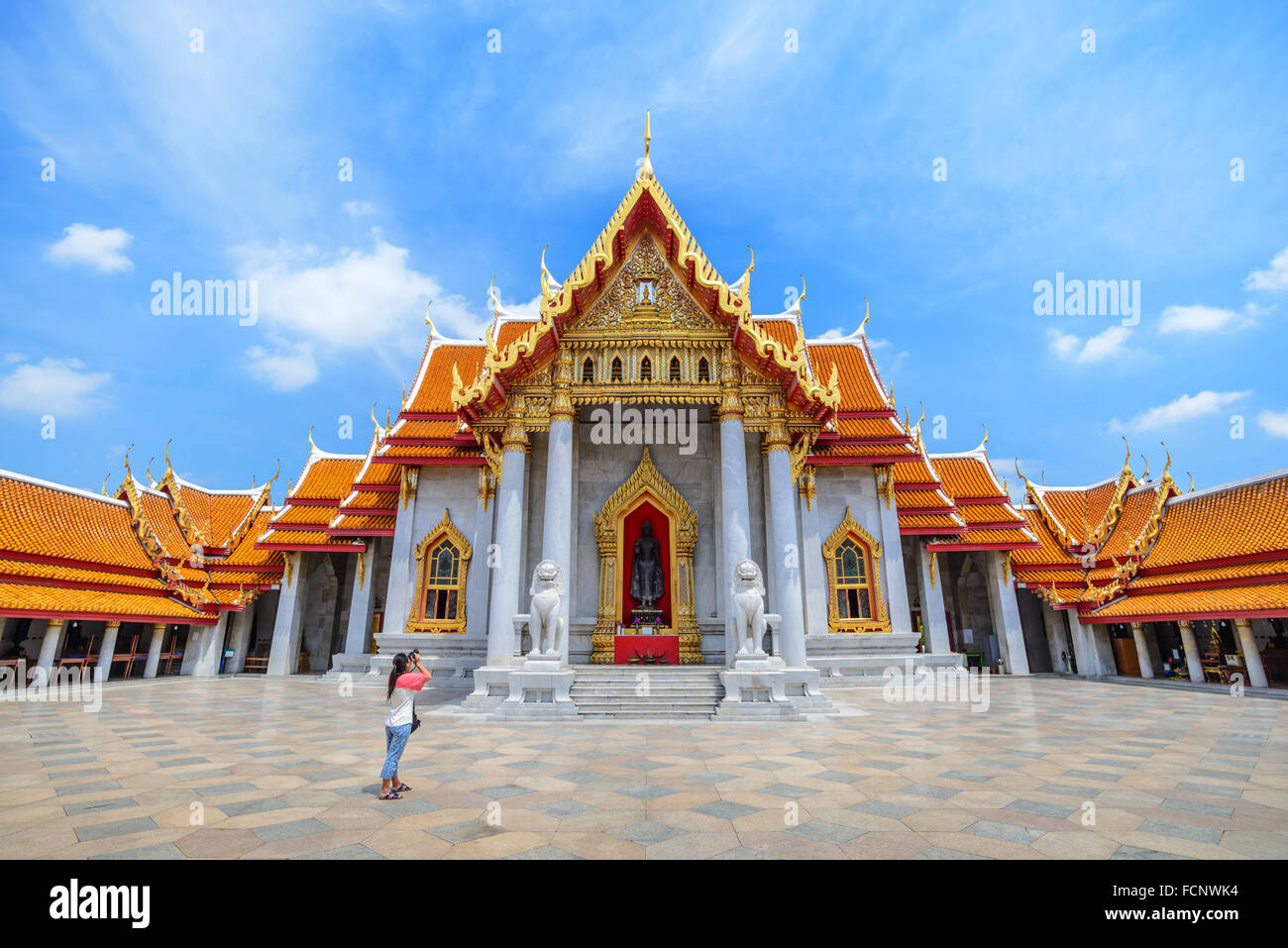 Marble Temple , Bangkok , Thailand Stock Photo - Alamy