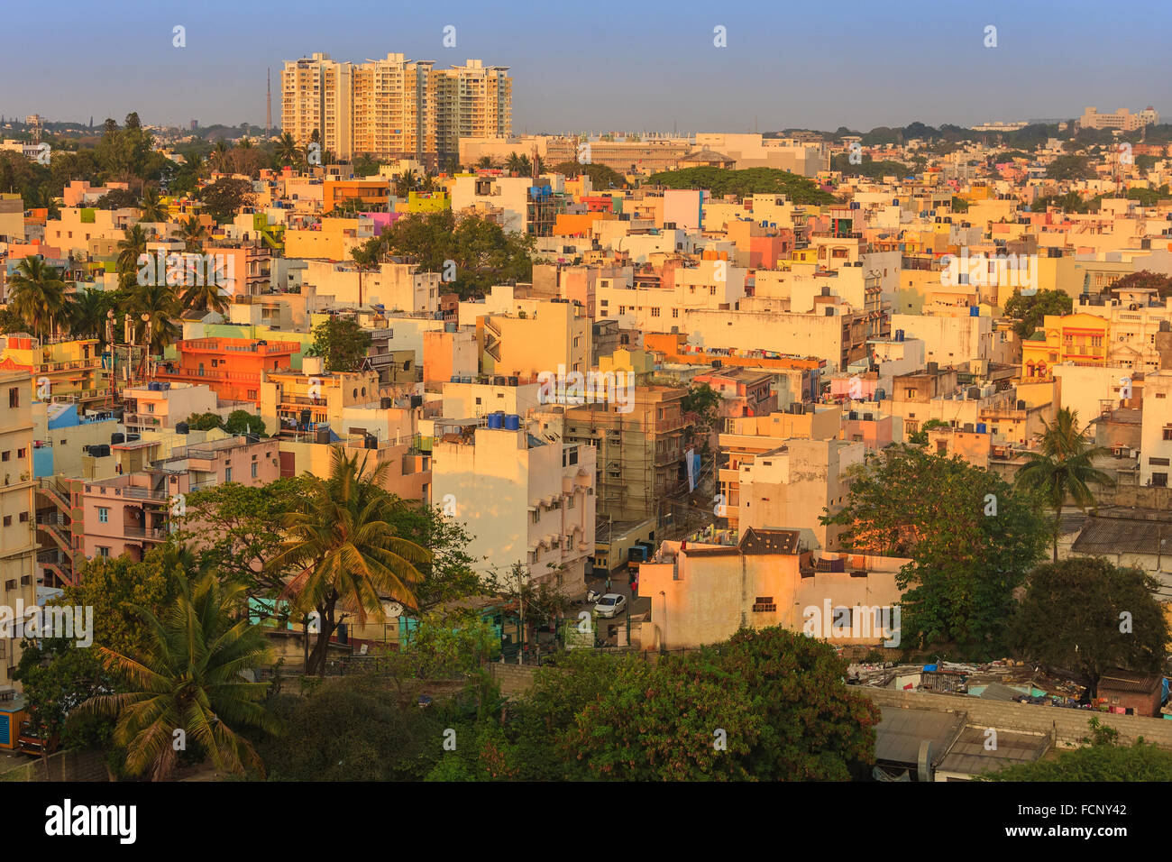 Resident building in Bangalore city , India Stock Photo