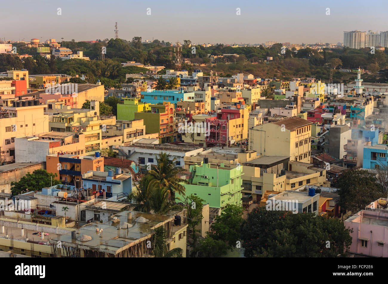 Bangalore city skyline , India Stock Photo