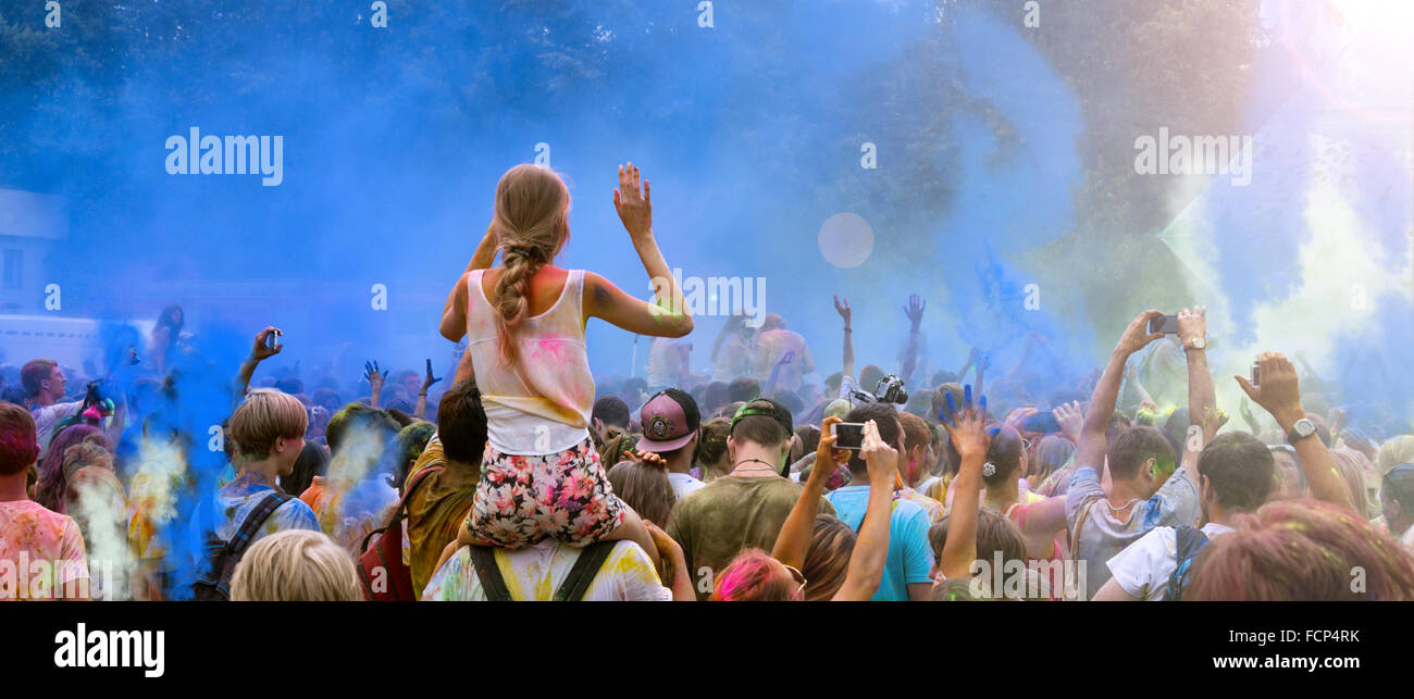 Holi Festival celebration Stock Photo